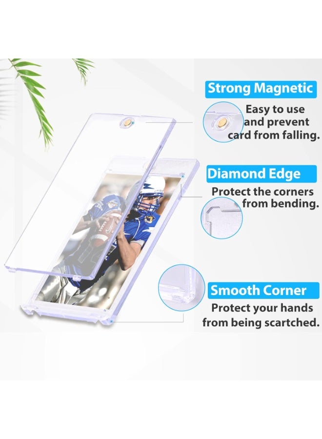 Bukela 20 Pack Magnetic Card Holder, 35PT Magnetic Baseball Trading Card Holder, Hard Acrylic Card Cases, Card Protector for Game Baseball Sports Card, Fit for Standard Card - Image 2